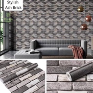 45cm x 10m Kertas Dinding Bata/ Brick Wallpaper Backsplash Tiles Sticker