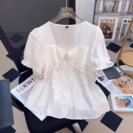 Áo Bigsize Nữ Mập Fashion Áo Kiểu Bigsize Nữ Áo Bèo Cổ Ba Màu Thiết Kế Thanh Lịch Đi Làm Đi Chơi Dạo