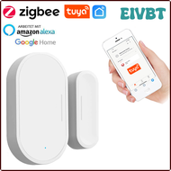 EIVBT Tuya ZigBee Door Sensor Smart Window Gate Sensor Magnetic Detector Smart Life Google Tuya App Smart Home Security Alarm System ASXCB