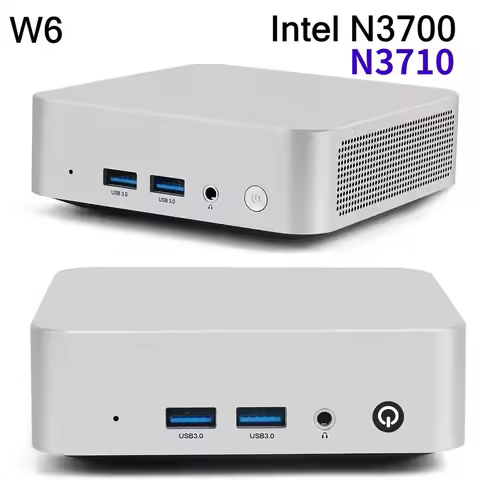SZBOX W6 Intel N3700/N3710 Mini PC DDR 2*SATA SSD Wifi BT Pocket Office Computer Windows 10 Desk Com