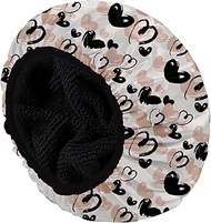 E ENASUE Reusable 3-layer shower cap, extra large waterproof shower cap, suitable for all types of l