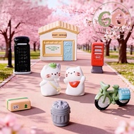 GGTINIWORLD GG068 1Pcs Miniature Post Office Kitten Retro Phone Booth Email Address Post Office Deco