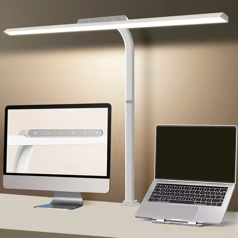 LOOPITYS 24W LED Desk Lamp 80cm 2310 Lumens Touch Control Dimmable Adjustable Color Temperature Clam