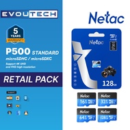 [Evoutech Mall] Netac MicroSD P500 Standard 8GB/16GB/32GB/64GB/128GB MicroSDHC / MicroSDXC Card up t