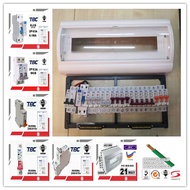 21 WAY Distribution Box DB Full Set Signal Phase 63a RCCB 0.1ma C/W MianSwitch 2Pole McB Foc Mcb Bar Coppper