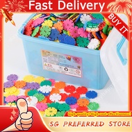 Large Snowflake Building Block Toy for Children Plastic Puzzle Kindergarten Boys2-3One Year Old4-9Ye