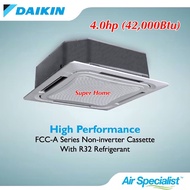 Daikin 4.5hp Ceiling Cassette Type Air Conditioner FCC125AV1MF & RC125BY1M Panel BC50FM (R32) - Non 
