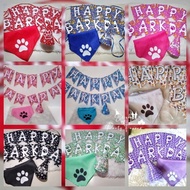 Dog Happy Barkday Set Dog Party Hats Dog Scarf Dog Birthday Banner Set