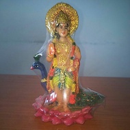 Murugan/Murugar with Peacock Statue (Lotus)