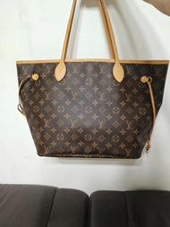 LV Neverfull老花中號，正品全套齊平出