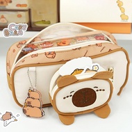 Capybara Pencil Case 3D Capybara Cute Large Capacity Pen Holder Compartment Pen Pouch for Stationery