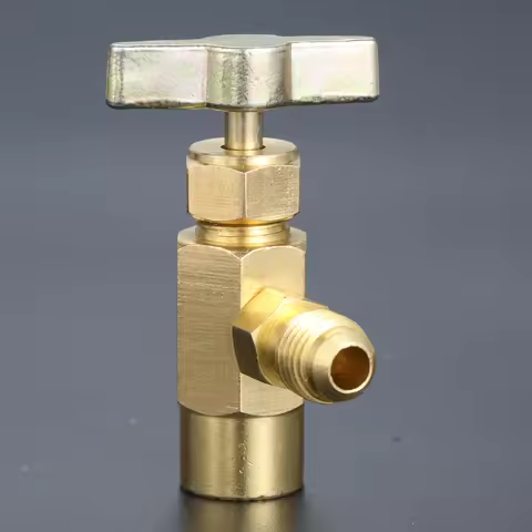 R1234YF Can Tap 1/2’’ Acme to 1/4’’ SAE Dispenser Valve AC Refrigerant Bottle Opener Fits for R12 R2