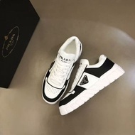 閒置全新Prada普拉達男鞋 男士低幫繫帶休閒運動板鞋小白鞋皮鞋駕車鞋 35-46碼