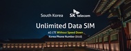 ซิมการ์ด 4G/LTE พร้อมอินเทอร์เน็ตแบบไม่จำกัด สำหรับใช้ในเกาหลีใต้ โดย SK Telecom