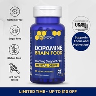Dopamine Brain Food Supplement w/L-Tyrosine - Promotes Mental Drive, Clarity & Focus - Supports Ment