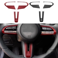 Carbon Fiber Car Steering Wheel Trim Cover for Mazda 3 Axela BP 2019-2025 CX30 CX-30 2020-2025 CX50 