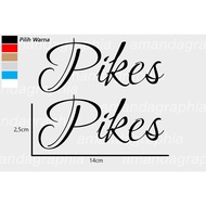 Sticker Sepeda Element Pikes Handwriting Signature. Frame Sticker Logo