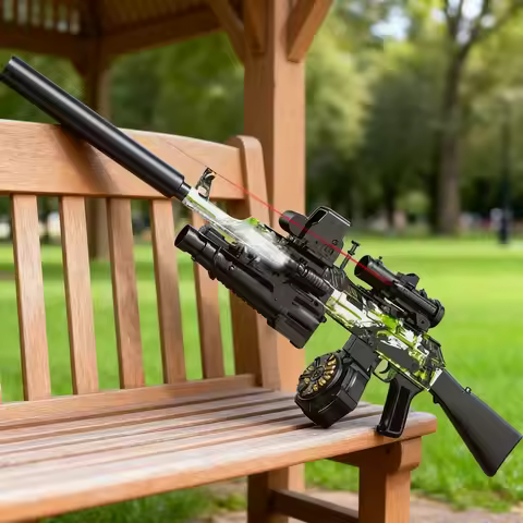 AK47 Gel Blasters Sniper Rifle - 32M Extreme Range, Full Auto Electric Gel Ball Blaster Gun for Adul