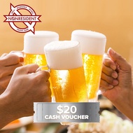 [Non Resident Bistro] $20 Food Cash Voucher (Not redeemable for alcoholic beverages) [Redeem in store] [Dine-in/Takeaway]