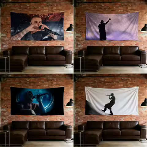 J-Justin B-Bieber Coachella Stage 2026 flag For Room Dorm Camping Picnic Art Style Garage Bar wall D