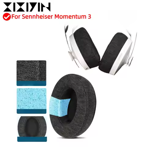 XIXIYIN Replacement Skin friendly cotton fabric Ear Pads Cushions For Sennheiser Momentum 3 Headphon