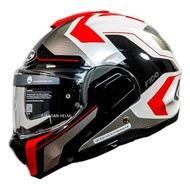 HJC F100 BIOS MC1 RED MODULAR HELMET