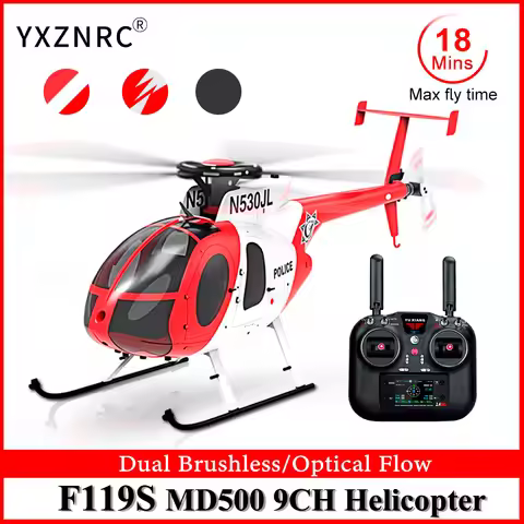 YUXIANG F119S(MD500) Helicopter 9CH GPS 1/16 Optical Flow +LiDAR TOF/Altitude Hold Dual Brushless 35