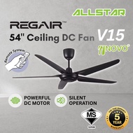 CEILING FAN INOVO V15 54” CEILING FAN 5 BLADES WITH DC MOTOR 8+8 SPEED FORWARD REVERSE V15-MB