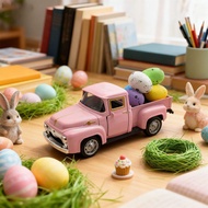 12.5cm Pickup Truck Model, Easter Egg, Retro Diecast Car, Diecast American Truck Pickup Car M4f7