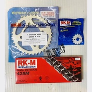 DEMAK EVO Z /EVO -ZR / RKM SPROCKET & 428M CHAIN SET/ DVS 110 /DV 110.