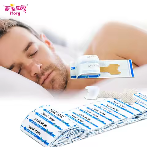 Ifory 50 PCS Health Care Anti-snoring Sleeping Nasal Strips 66*19cm Nasal Congestion Anti Snoring St