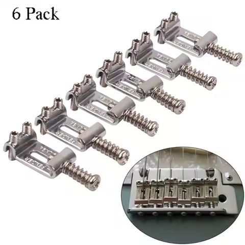 6pcs/set Guitar Bridge Saddles Roller Tremolo Bridge Saddles for Fender Strat Tele Telecaster Electr