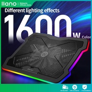 llano Gaming Laptop Cooler Fan RGB lighting Full Surround Powerful Cooling Pad Adjustable for 12-17 