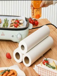 1卷矽油紙,適用於烘焙、吸汁、烤箱烘烤箔和廚房空氣炸鍋墊