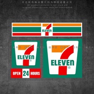 711 Convenience Store Creative Car Reflective Stickers 7 Aberdeen LOGO Electric Motorcycle Fun Lugga
