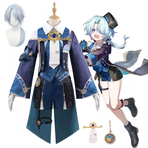 Honkai Star Rail Misha Cosplay Costume Wig Uniform Hat Mikhail Char Legwork The Reverie Hotel Bellbo