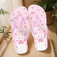 selipar perempuan selipar Cartoon Cartoon Graffiti Summer Flip-Flops Women's Outer Wear Anti-Slip Fa