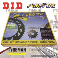 DID 525VX x 112L Chain (Gold & Black) & Sunstar Sprocket (16T/45T) Set for Yamaha MT-09