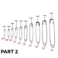 12PCS #4 Safety Pins PERDIBLE Decorative Silver locking Heads Pins For Clothes AND CRAFTS Pardible