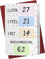 Funny 62nd Birthday Cards for Women Or Men β for Friends, Family, Lover, Etc. β Funny Birthday Cards