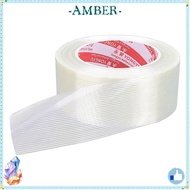 AMBER Insulation Tape, High Temperature Resistance Strong Adhesive Fiberglass Tape, Single-sided 25/