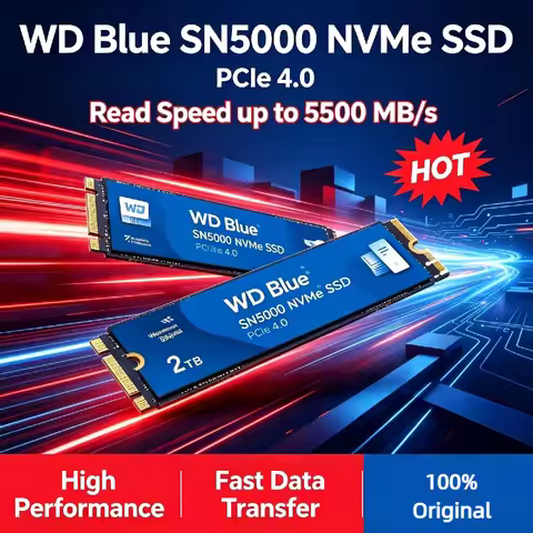 Western Digital WD Blue SN5000 M.2 2280 PCIe4.0 NVMe SSD 1TB 2TB Internal Hard Disk SSD Solid State 