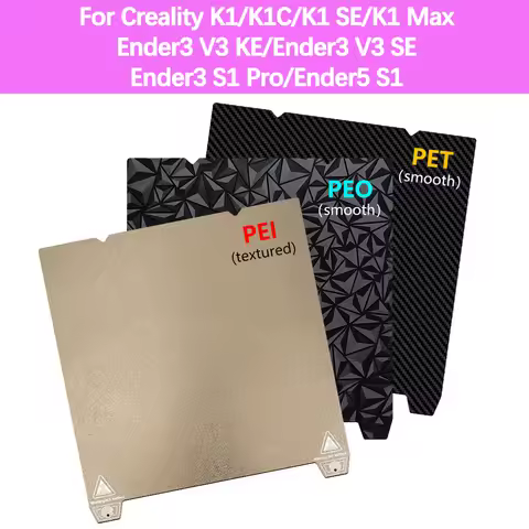 For Creality K1/K1C/K1 SE Build Plate Texture Pei Spring Steel 310x315mm K1 Max PEO Sheet 235x235 Fo