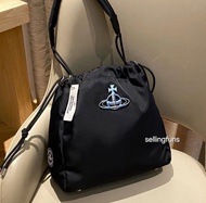 Vivienne Westwood Hilary Bag 西太后復古土星尼龍抽繩水桶包