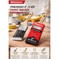 RENOMAX Premium Paint Brush Angular Paint Brush Wooden Handle 1” 1.5” 2” 2.5” 3”