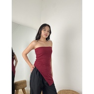 Lassmee | ZOEY Tube Top / Women's Tank Top / Long Knitted Tank Top / Knit Tube Top / Asymmetrical Ta