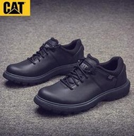 新款CAT卡特工裝短靴男式大頭皮鞋低幫抓地休閑油蠟皮防水復古