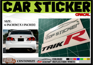 Taik R Car Sticker Kereta Stickers Honda FD2R Type R DC2 DC5 EG6 Ek9 EK4D Interga