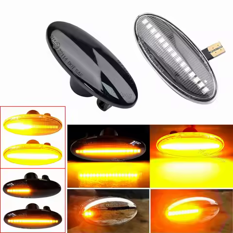 2x Dynamic Turn Signal Light Side For Smart Forfour W453 Nissan Cube Micra Juke F15 Navara D22 Qashq