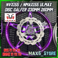 ULMAX YAMAHA NVX155 NMAX155 FLOATING DISC BRAKE TULANG IKAN 230MM 260MM NVX V1 V2 V3 NMAX V1 V2 V3 C